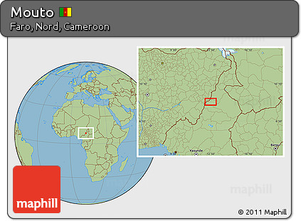 Savanna Style Location Map of Mouto
