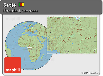 Savanna Style Location Map of Sadjé