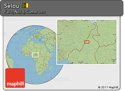 Savanna Style Location Map of Sélou