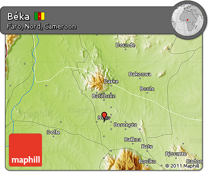 Physical Map of Béka