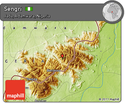 Physical Map of Sengri