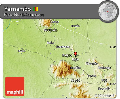 Physical Map of Yarnambo