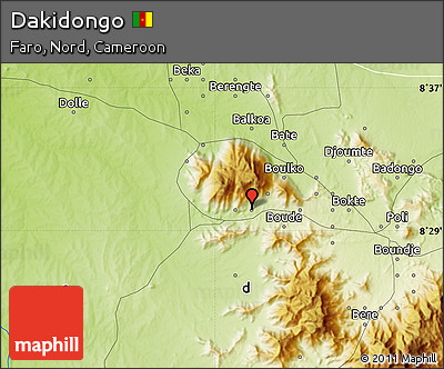 Physical Map of Dakidongo