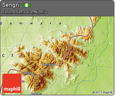 Physical Map of Sengri