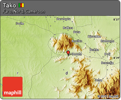 Physical Map of Tako
