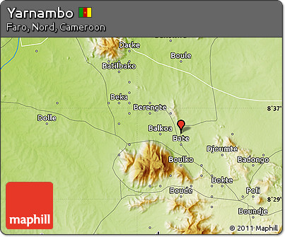 Physical Map of Yarnambo