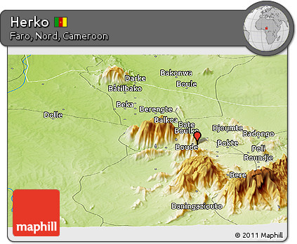 Physical Panoramic Map of Herko