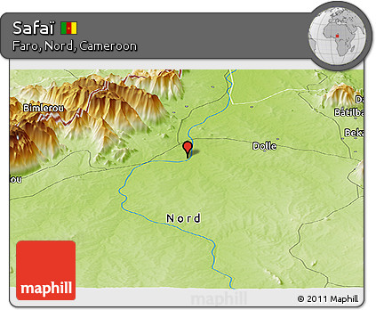 Physical Panoramic Map of Safaï