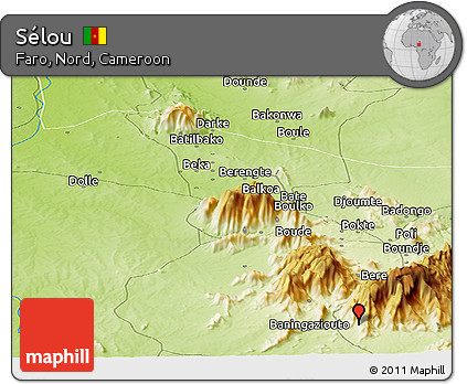 Physical Panoramic Map of Sélou