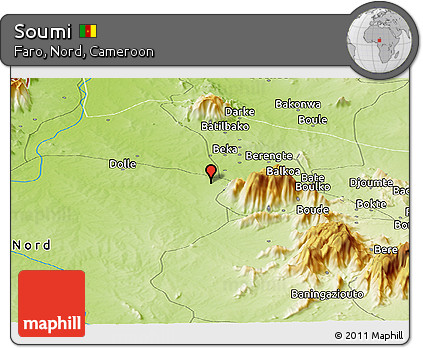 Physical Panoramic Map of Soumi