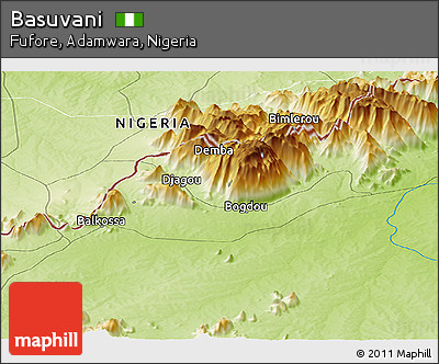 Physical Panoramic Map of Basuvani
