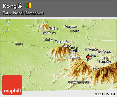 Physical Panoramic Map of Konglé