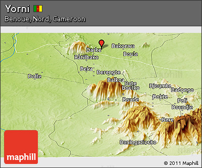 Physical Panoramic Map of Yorni