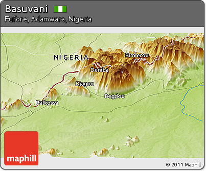 Physical Panoramic Map of Basuvani