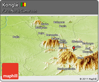 Physical Panoramic Map of Konglé