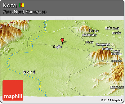 Physical Panoramic Map of Kota