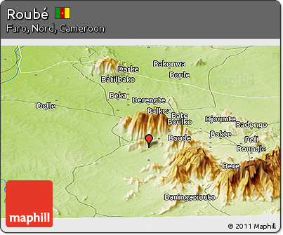 Physical Panoramic Map of Roubé