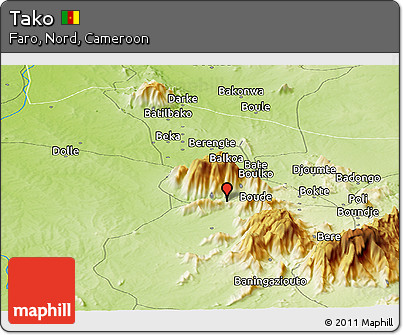 Physical Panoramic Map of Tako