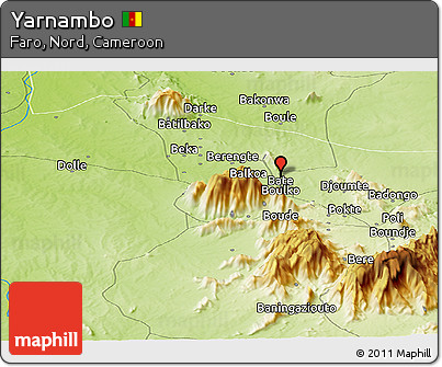Physical Panoramic Map of Yarnambo