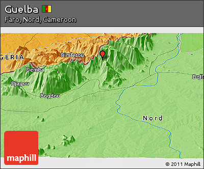 Political Panoramic Map of Guelba