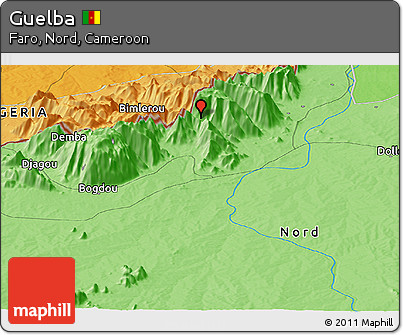 Political Panoramic Map of Guelba