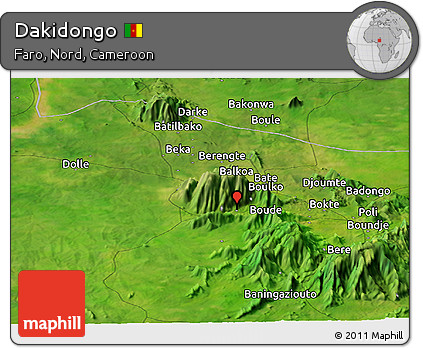 Satellite Panoramic Map of Dakidongo