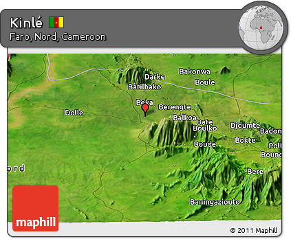Satellite Panoramic Map of Kinlé