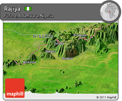 Satellite Panoramic Map of Rajiya