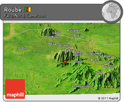 Satellite Panoramic Map of Roubé