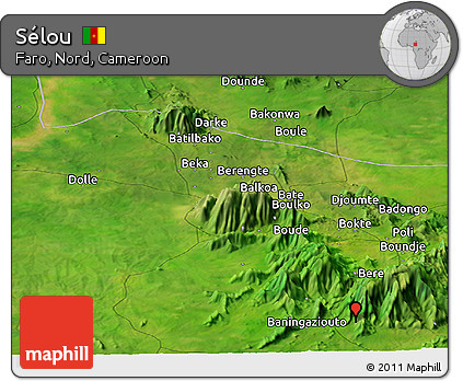 Satellite Panoramic Map of Sélou