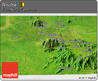 Satellite Panoramic Map of Roubé