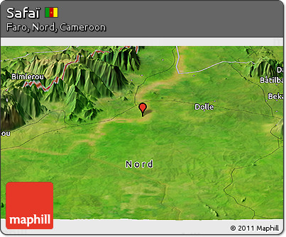 Satellite Panoramic Map of Safaï
