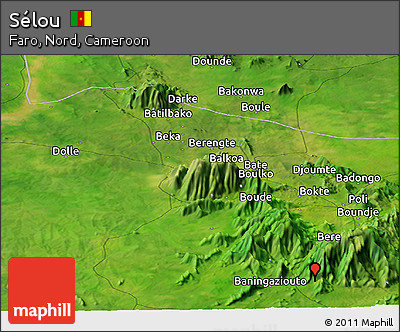 Satellite Panoramic Map of Sélou