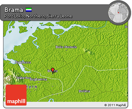 Physical 3D Map of Brama