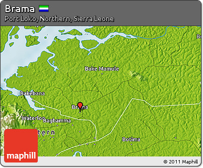 Physical 3D Map of Brama
