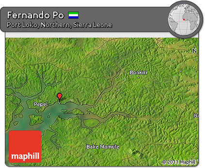 Satellite 3D Map of Fernando Po