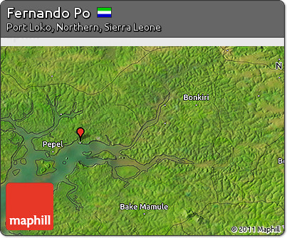 Satellite 3D Map of Fernando Po