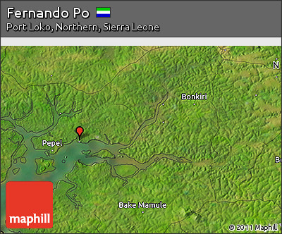 Satellite 3D Map of Fernando Po