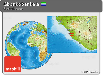 Physical Location Map of Gbonkobankala