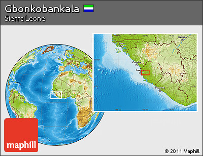 Physical Location Map of Gbonkobankala