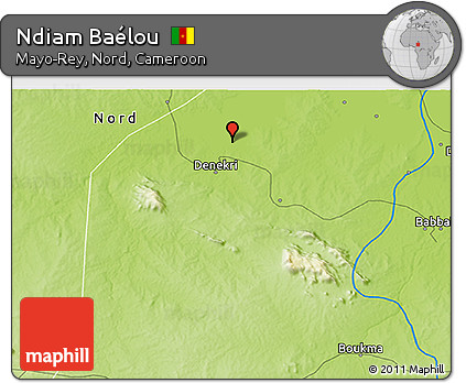 Physical 3D Map of Ndiam Baélou