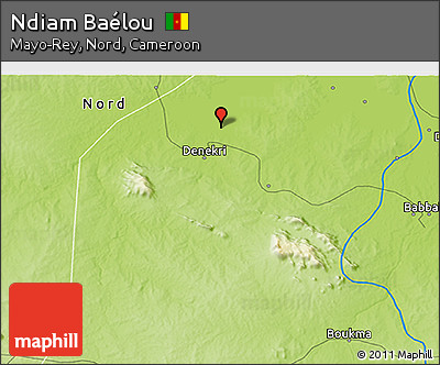 Physical 3D Map of Ndiam Baélou