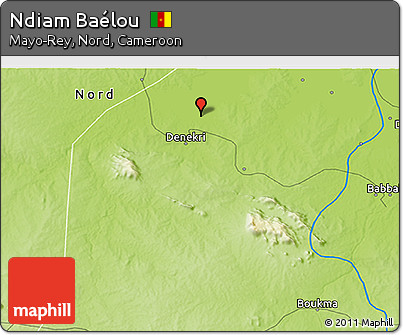 Physical 3D Map of Ndiam Baélou
