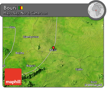 Satellite 3D Map of Bouri