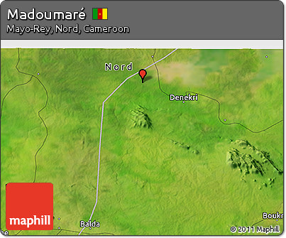 Satellite 3D Map of Madoumaré
