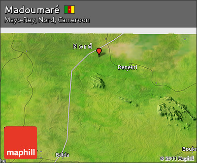 Satellite 3D Map of Madoumaré