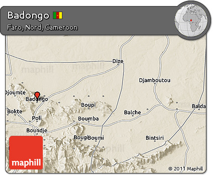 Shaded Relief 3D Map of Badongo