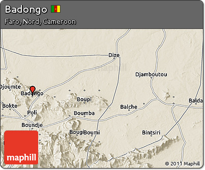 Shaded Relief 3D Map of Badongo