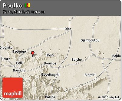 Shaded Relief 3D Map of Poulko