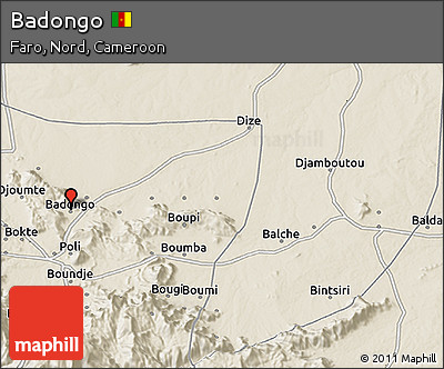 Shaded Relief 3D Map of Badongo
